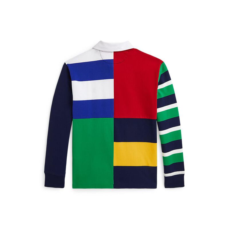 Polo Ralph Lauren Patchwork Cotton Jersey Rugby Shirt S-XL image number 1